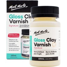 Happy Trend Mont Marte Kil Vernik Parlak Imza 4 Oz (120ML) Kil Heykel Mastik, Parlak Kil Vernik, Polimer Veya Hava Sertleştirme Kili Için Vernik, Kil Için Şeffaf Parlak Vernik.