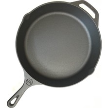 Happy Trend Kaplamasız Gerçek Demir Döküm Tava 30 cm Cast Iron Skillet PRE-SEASONED12 Inch