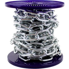 Happy Trend Ali's Dıy Güçlü Bzp Parlak Galvanizli Yüksek Performanslı Çelik Zincir 5 mm - 5 Metre Özel Kesim Uzunluğu