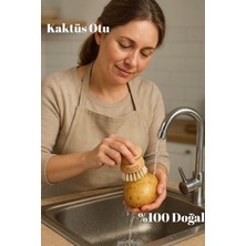Madame Naturel %100 Doğal Kaktüs Otu Sebze&meyve Temizleme Fırçası