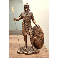 Antioch Art and Design Tasarım Mızraklı Roma Askeri Biblo Savaşçı Heykel Dekoratif Hediyelik
