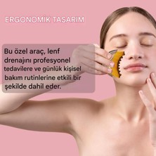 Happy Trend Mallart® Yüz Için Lenf Drenaj Masaj Fırçası – Ergonomik Lenfatik Kontur Yüz Fırçası, Çene Hattı Şekillendirici, Şişlik Giderici Manuel Yüz Masaj Aleti