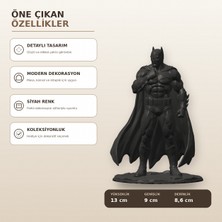 Eb Studio Batman Dekoratif Siyah Figür Biblo – Koleksiyonluk Masaüstü ve Ofis Dekoru 13 cm