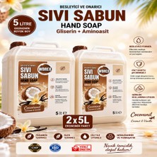 Wbrex Besleyici ve Onarıcı Sıvı El Sabunu 5lt * 2 Adet Ekonomik Boy Cocovanil Hindistan Cevizi Kokulu