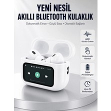 Marsilyan™- Dokunmatik Ekranlı Bluetooth Kulaklık Anc Gürültü Önleme Suya Dayanıklı Yeni Nesil
