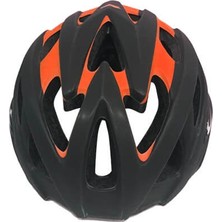 Raptor Kask Arka LED Lambalı  Fileli - Siyah/turuncu - Xl