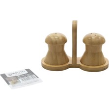 Just Cheap Store 2'li Stantlı Bambu Tuzluk