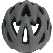Raptor  Kask  Arka LED Lambalı  Fileli - Gri/koyu Gri -  M Beden