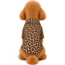 Patilemece Leopar Desenli Köpek Gömlek