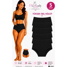 Kadın Külot Likralı Esnek Pamuklu 5'li Paket Yüksek Bel Külot Soft Renkler