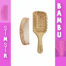 Madame Naturel %100 Doğal 2`li Ahşap Tarak ve Bambu Tarak Seti