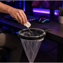 Eb Studio Masa Çöp Poşeti Tutucu – Masa Kenarına Takılan Klipsli Mini Çöp Kovası Aparatı Siyah