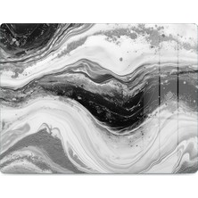 Reflexa Cam Kesme Tahtası Siyah/beyaz Mermer Desenli Çok Amaçlı 40X30 cm