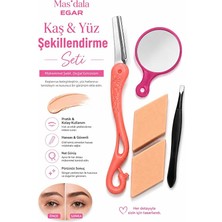Synee Kaş ve Yüz Şekillendirme Seti - Ustura, Cımbız, Ayna ve Yüz Temizleme Süngerli Komple Bakım Seti