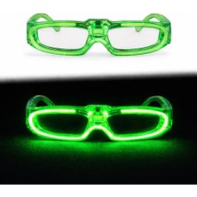 Uravas Store Yeşil LED Işıklı Parti Gözlüğü 3 Modlu – Glow - Gece Eğlence Gözlüğü