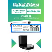 Electroll Lydsto G2 Batarya (ULTRA YÜKSEK KAPASİTE) 6400mah Pil Akıllı Robot Süpürge Batarya Değişimi