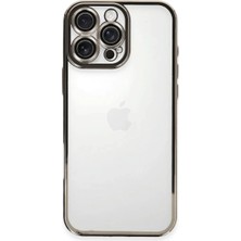 Apple iPhone 16 Pro Kılıf Razer Lensli Silikon - Titanyum Gri