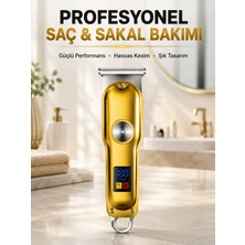 Jasmintech Profesyonel Tıraş Makinesi 120 Dakika Kullanım T Bıçaklı 3 Taraklı USB Şarjlı Saç Sakal Kesme Makinesi