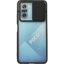 Xiaomi Poco F3 Kılıf Palm Buzlu Kamera Sürgülü Silikon - Siyah