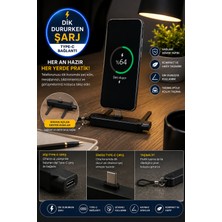 Medushop Type-C Katlanabilir Mini Telefon Standı Masaüstü Ayarlanabilir Taşınabilir Tutucu Şarj Konnektör