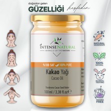 Intense Natural Kakao Çekirdeği Yağı Soğuk Sıkım 100 ml %100 Saf ve Doğal Cacao Butter Oil