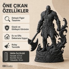 Eb Studio Baltalı Savaşçı Kratos Dekoratif Biblo – Detaylı Masaüstü Ev ve Ofis Dekoru