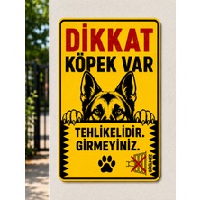 Korkmaz Group Levha Dikkat Köpek Var Levhası – 25X35 cm A Kalite Pvc Dekota Levha
