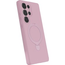 Samsung Galaxy S25 Ultra Regal Magsafe Standlı Kapak - Açık Pembe