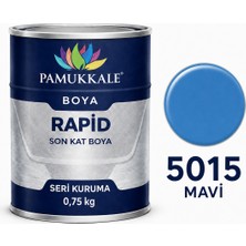 Pamukkale Arge Toptan Rapid Hızlı Kuruyan Metal Boyası Parlak 0.75 kg Mavi Ral 5015