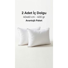 Destiva Home 2’li Premium Boncuk Silikon Kırlent Içyastık 40X60 cm 400 gr Dolgun Çökme Yapmaz Vakumlu Yıkanabilir