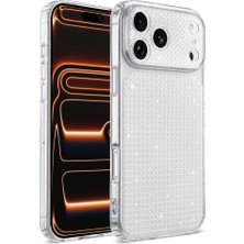 Teleplus iPhone 17 Pro Max Kılıf Uzy Diamond Texture Taşlı Kapak