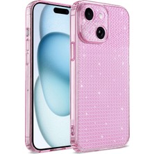 Teleplus iPhone 14 Kılıf Uzy Diamond Texture Taşlı Kapak