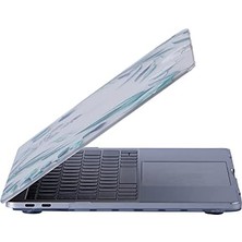 TeknoKapsül MacBook Air M1 Kılıfı 13 Inç A2337 A2179 A1932 Uyumlu Sert Kapak Hard Case Koruyucu Kılıf MacBook Air 13 Inç Kılıfı Çizilme ve Darbe Koruyucu Uv Baskılı Yaprak Çiçek Desenli Yeşil