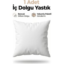Destiva Home 1’li Premium Boncuk Silikon Kırlent Içyastık 45X45 cm 350GR Dolgun Çökme Yapmaz Vakumlu Yıkanabilir
