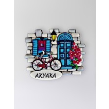 Mundy Akyaka Polyester Kabartmalı Magnet  7x6,5cm Şehir Magneti Dekoratif Hediyelik Buzdolabı SÜSÜ(KOD:1845)