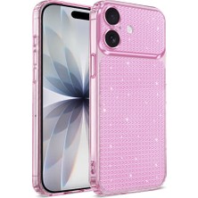 Teleplus iPhone 16 Kılıf Uzy Diamond Texture Taşlı Kapak
