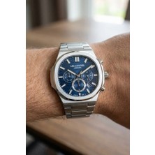 Lee Cooper Gümüş Erkek Kol Saati | 42 mm Paslanmaz Çelik Kasa, Lacivert Kadran