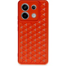 YM PAZARLAMA Redmi Note 13 Pro 5g Kılıf Petek Silikon Kapak - Kırmızı