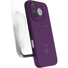 YM PAZARLAMA Huawei Honor 600 Lite Regal Magsafe Standlı Kapak - Derin Mor