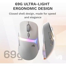 TeknoKapsül Glorious Model D3 Kablosuz Rgb Ultralight 30000 Dpı Gaming Mouse -Mat Beyaz