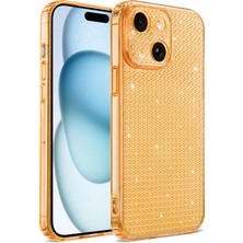 Teleplus iPhone 15 Kılıf Uzy Diamond Texture Taşlı Kapak