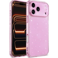 Teleplus iPhone 17 Pro Kılıf Uzy Diamond Texture Taşlı Kapak