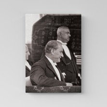 Fotolyo Atatürk Tablosu; Atatürk Halk Ile Siyah - Beyaz