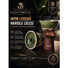 Matiat Tobacco Wow Legend Nargile Lülesi Yeşil Seramik Premium Nargile Kafa Lüle