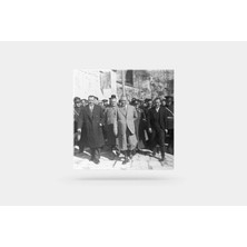 Fotolyo Atatürk Tablosu; Antalya Ziyareti. Siyah - Beyaz, Kare