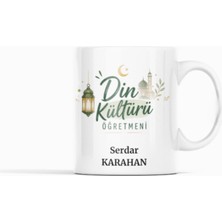 Nino Store Din Kültürü Öğretmeni Kişiye Özel Isimli Kupa Bardak 300 ml Porselen Öğretmen Hediyesi