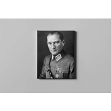Fotolyo Atatürk Tablosu; Askeri Giysi 2. Siyah - Beyaz