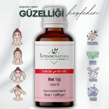 Intense Natural Soğuk Sıkım Hint Yağı 50 ml %100 Saf ve Doğal Cilt ve Saç Bakımında Etkili