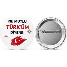 29 Ekim Cumhuriyet Bayramı Türk Bayrağı Atatürk Rozet Ceket-Çanta-Kalemlik-Şapka-Aksesuar Rozeti  (44MM) 1 Adet