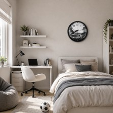 Hesc Bilişim Siyah Efsane Kartal Taraftar Temalı 36 x 36 cm Duvar Saati